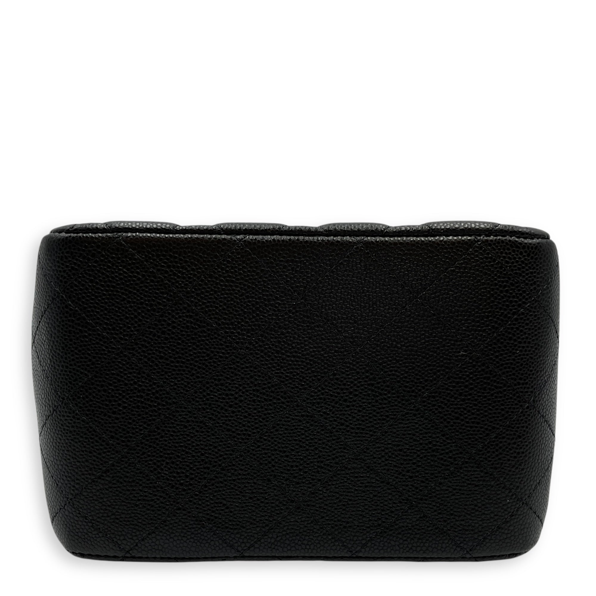 Classic Mini Black Bucket Bag in Caviar Leather, Gold hardware