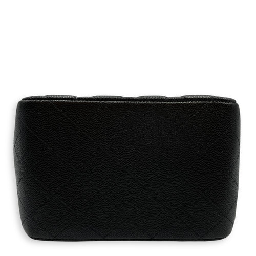 Classic Mini Black Bucket Bag in Caviar Leather, Gold hardware