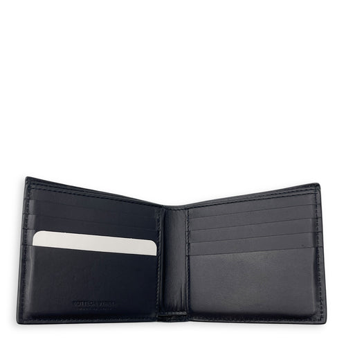 Bifold Intrecciato Black Wallet in Nappa Leather