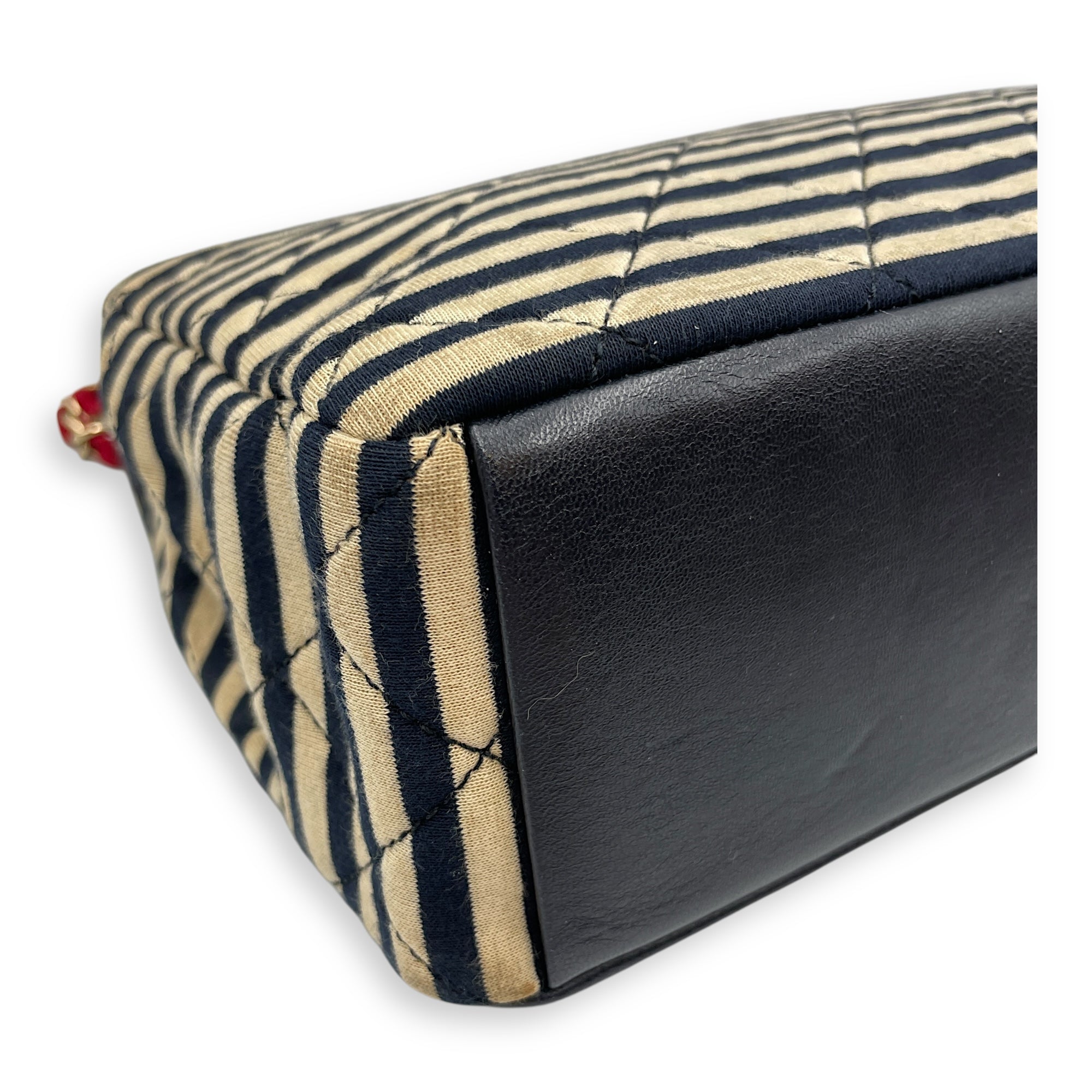 Coco Sailor Stripped Multi-colour Shoulder Bag in Jersey/Calfskin, Gold hardware