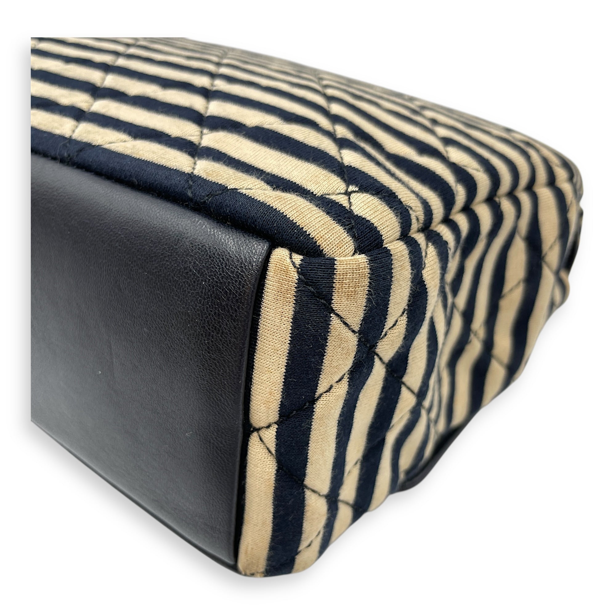 Coco Sailor Stripped Multi-colour Shoulder Bag in Jersey/Calfskin, Gold hardware