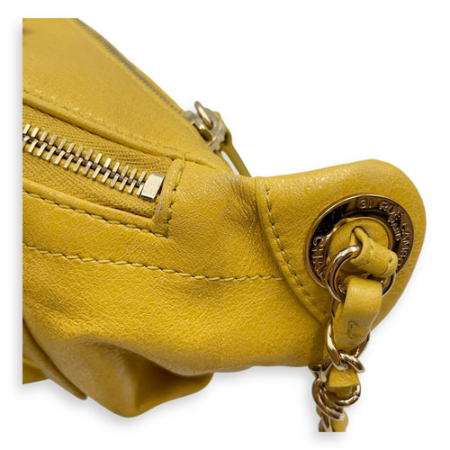 Quilted  Yellow Waist Pouch in Calfskin Gold hardware CL2508-14647 12