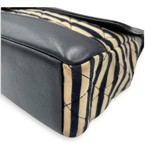 Coco Sailor Stripped Multi-colour Shoulder Bag in Jersey/Calfskin, Gold hardware