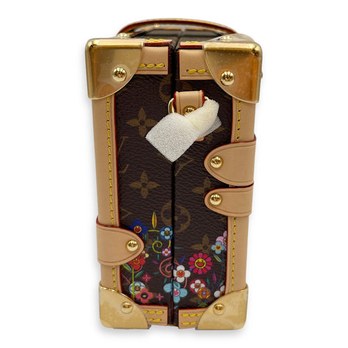 LV x TM Petite Malle Monogram Mini Multi-Color Trunk in Calfskin, Gold hardware