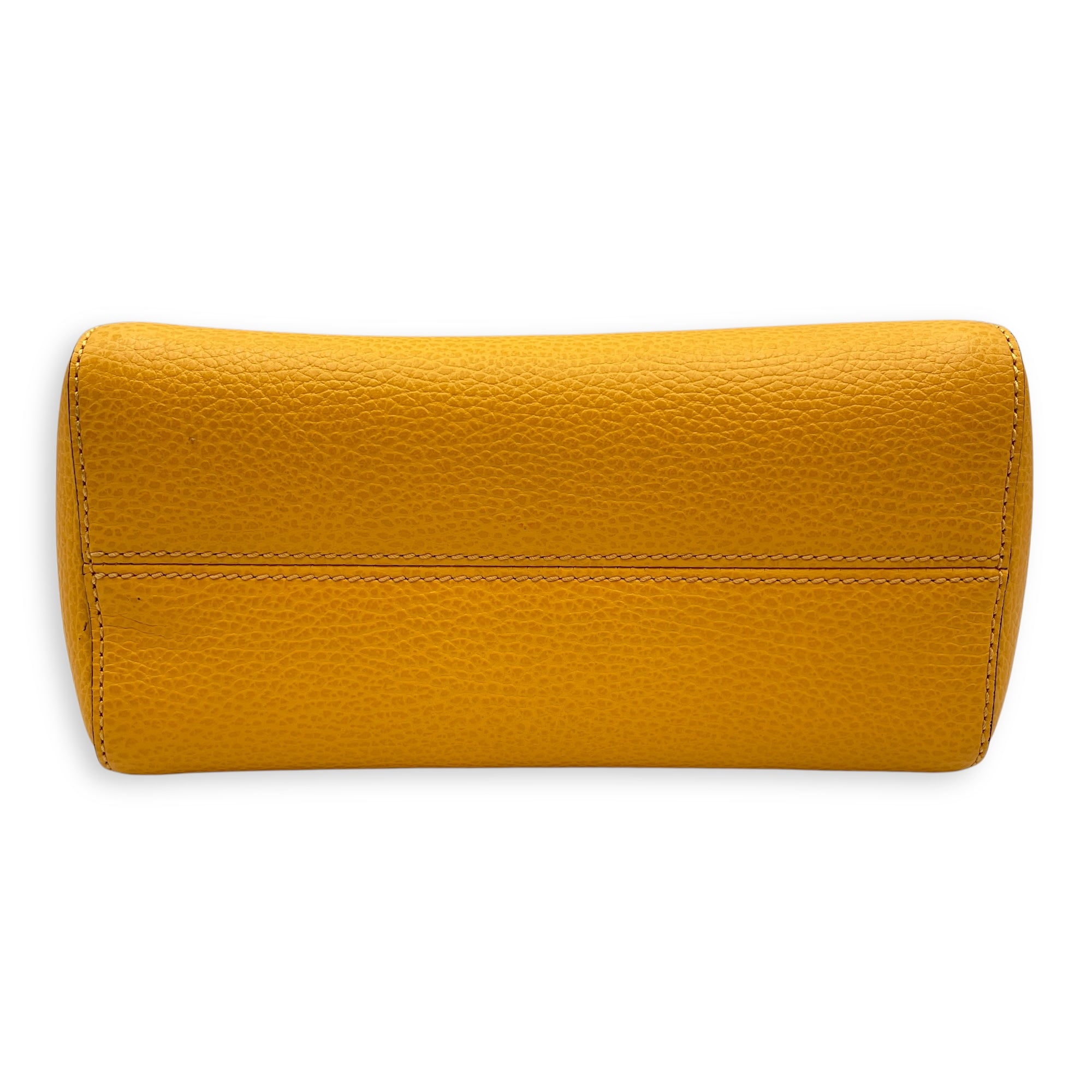 Swing Yellow Tote Bag in Calfskin, Gold hardware