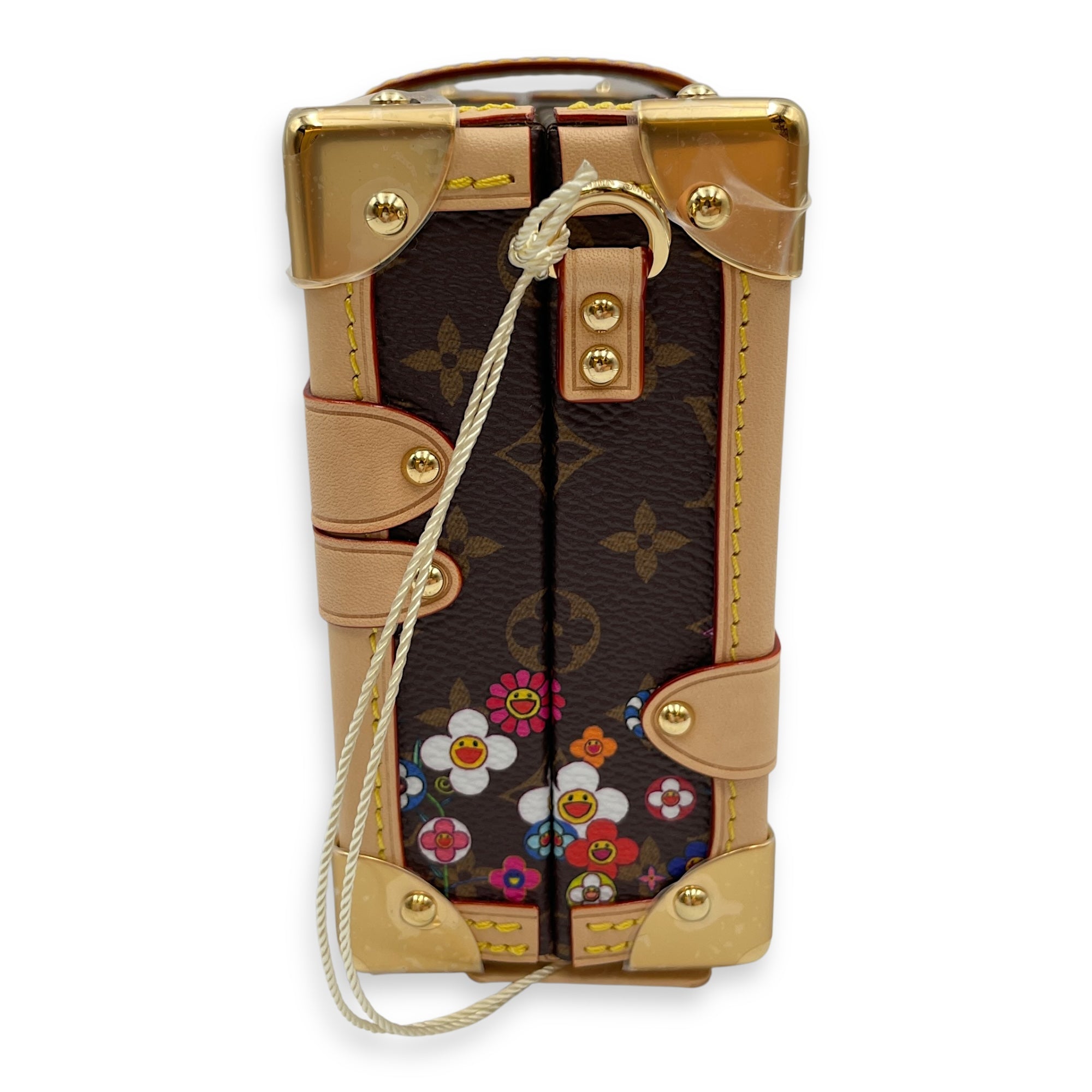 LV x TM Petite Malle Monogram Mini Multi-Color Trunk in Calfskin, Gold hardware