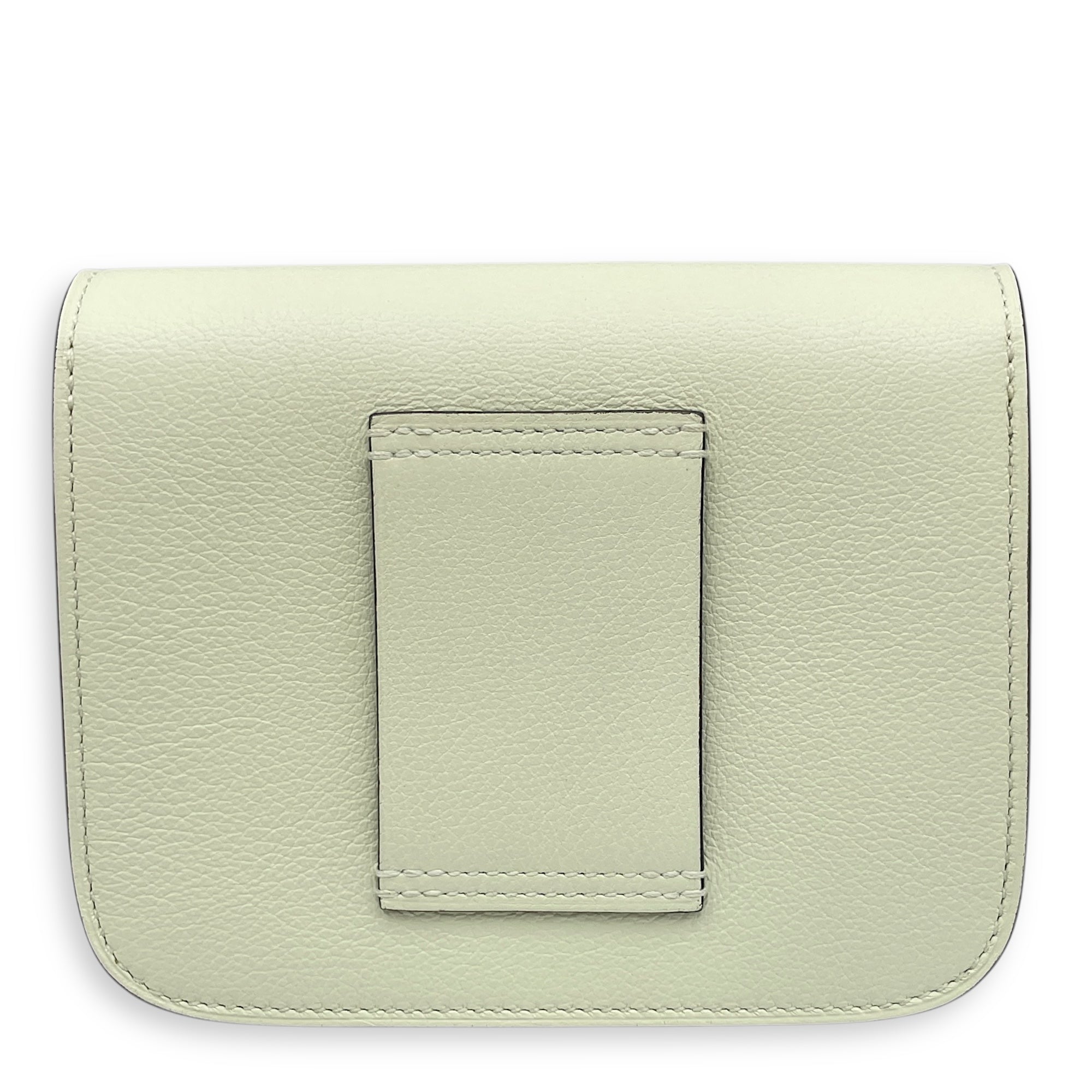 Constance Slim Vert Fizz Wallet in Swift, Palladium hardware