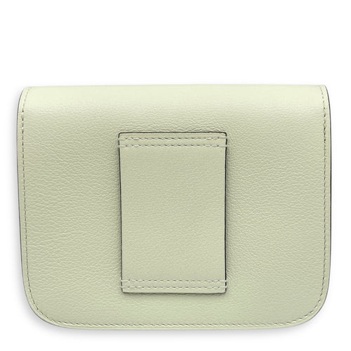 Constance Slim Vert Fizz Wallet in Swift, Palladium hardware