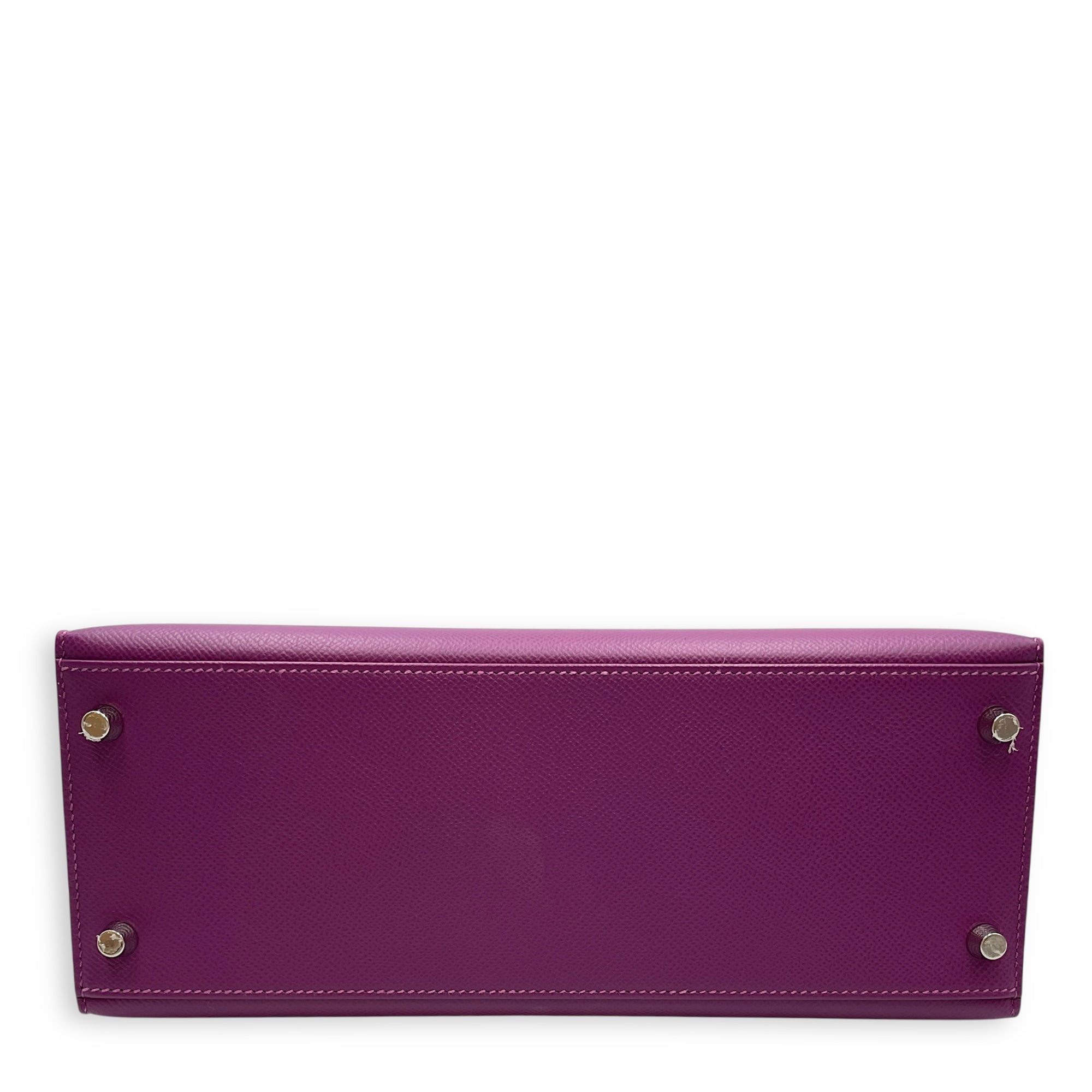 Sellier Kelly 28 Anemone in Epsom, Palladium hardware