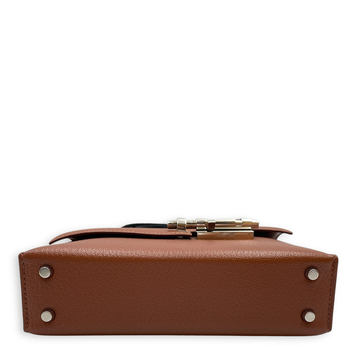 Verrou Mini Noisette in Chevre Mysore Palladium hardware