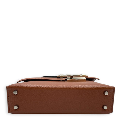 Verrou Mini Noisette in Chevre Mysore Palladium hardware