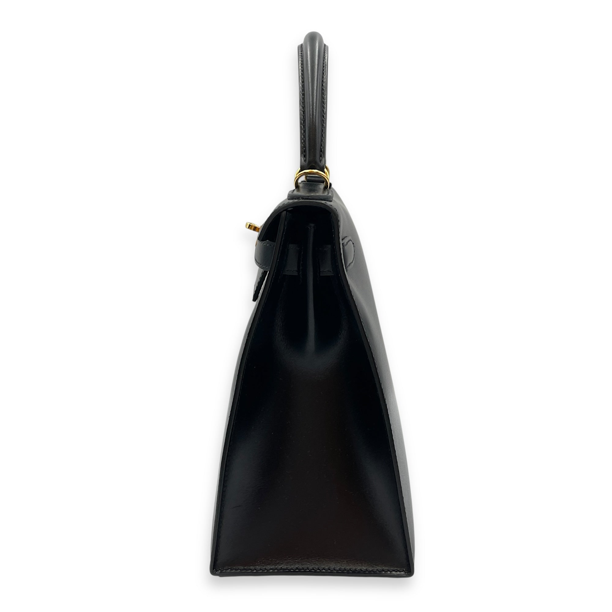 Sellier Kelly 28 Black in Box, Gold hardware