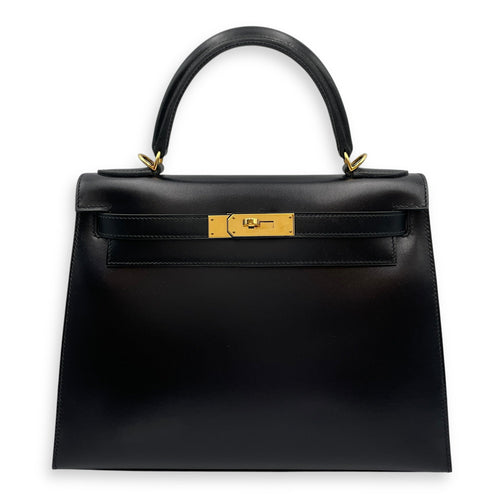Sellier Kelly 28 Black in Box Gold hardware