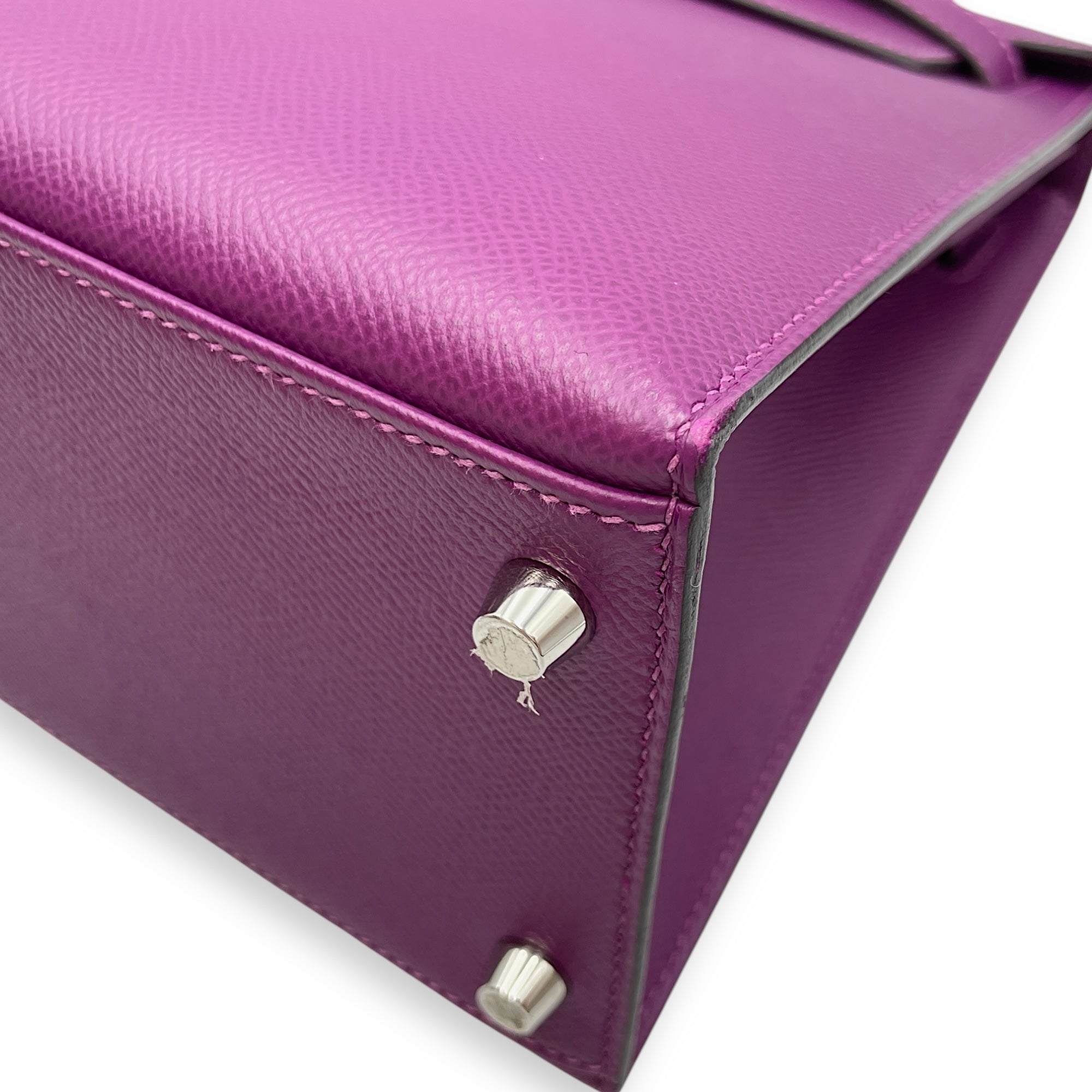 Sellier Kelly 28 Anemone in Epsom, Palladium hardware