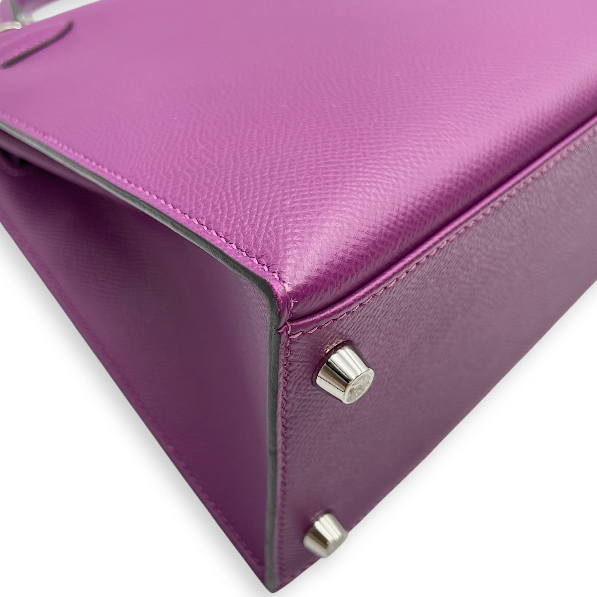 Sellier Kelly 28 Anemone in Epsom, Palladium hardware