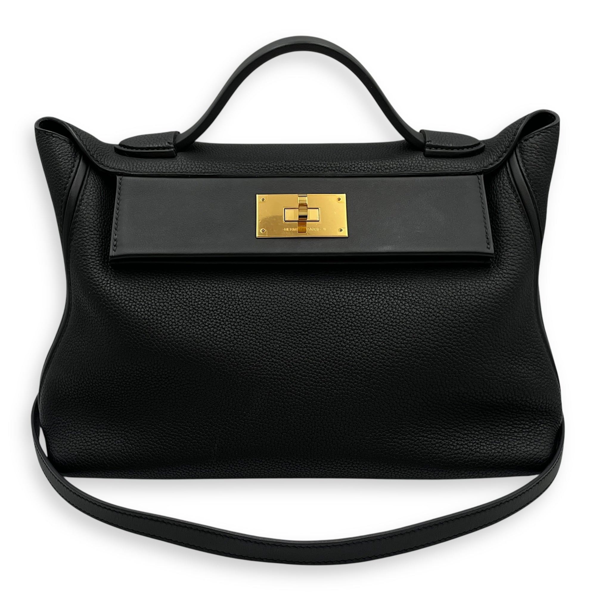 24/24 29 Black in Togo/Swift, Gold hardware