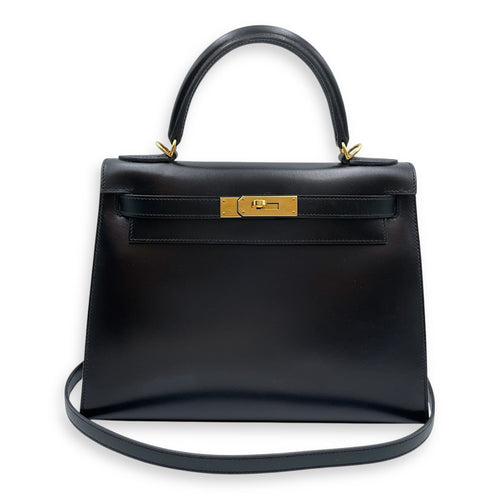 Sellier Kelly 28 Black in Box Gold hardware