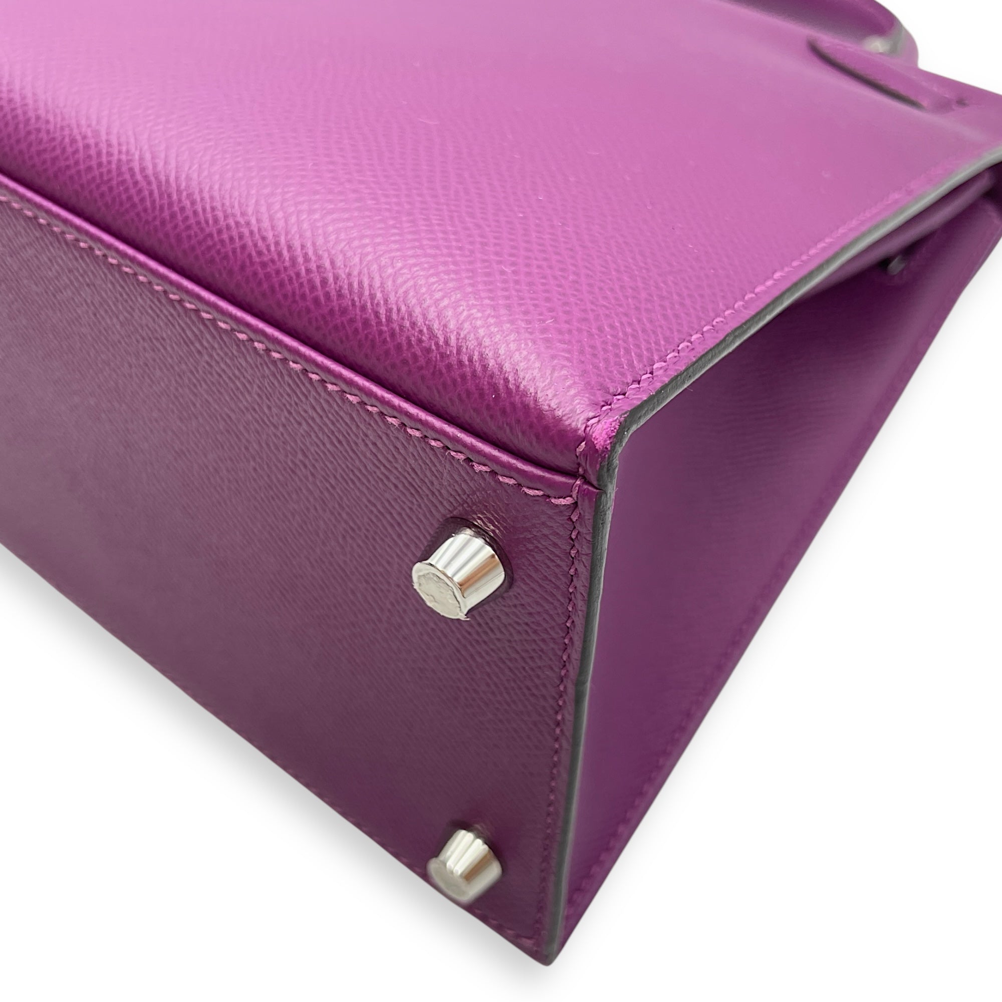 Sellier Kelly 28 Anemone in Epsom, Palladium hardware