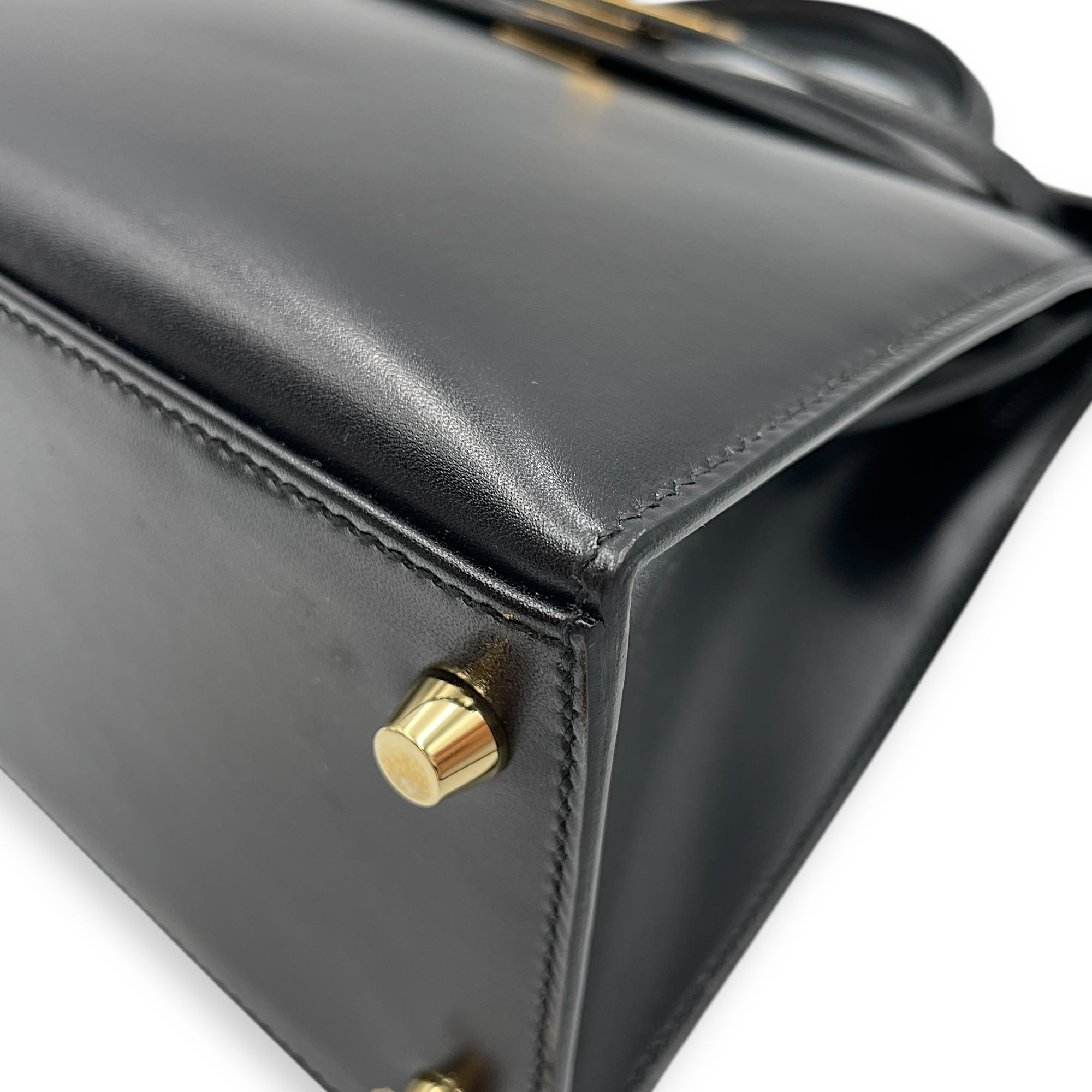 Sellier Kelly 28 Black in Box, Gold hardware