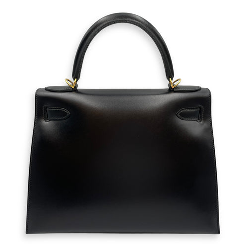 Sellier Kelly 28 Black in Box, Gold hardware