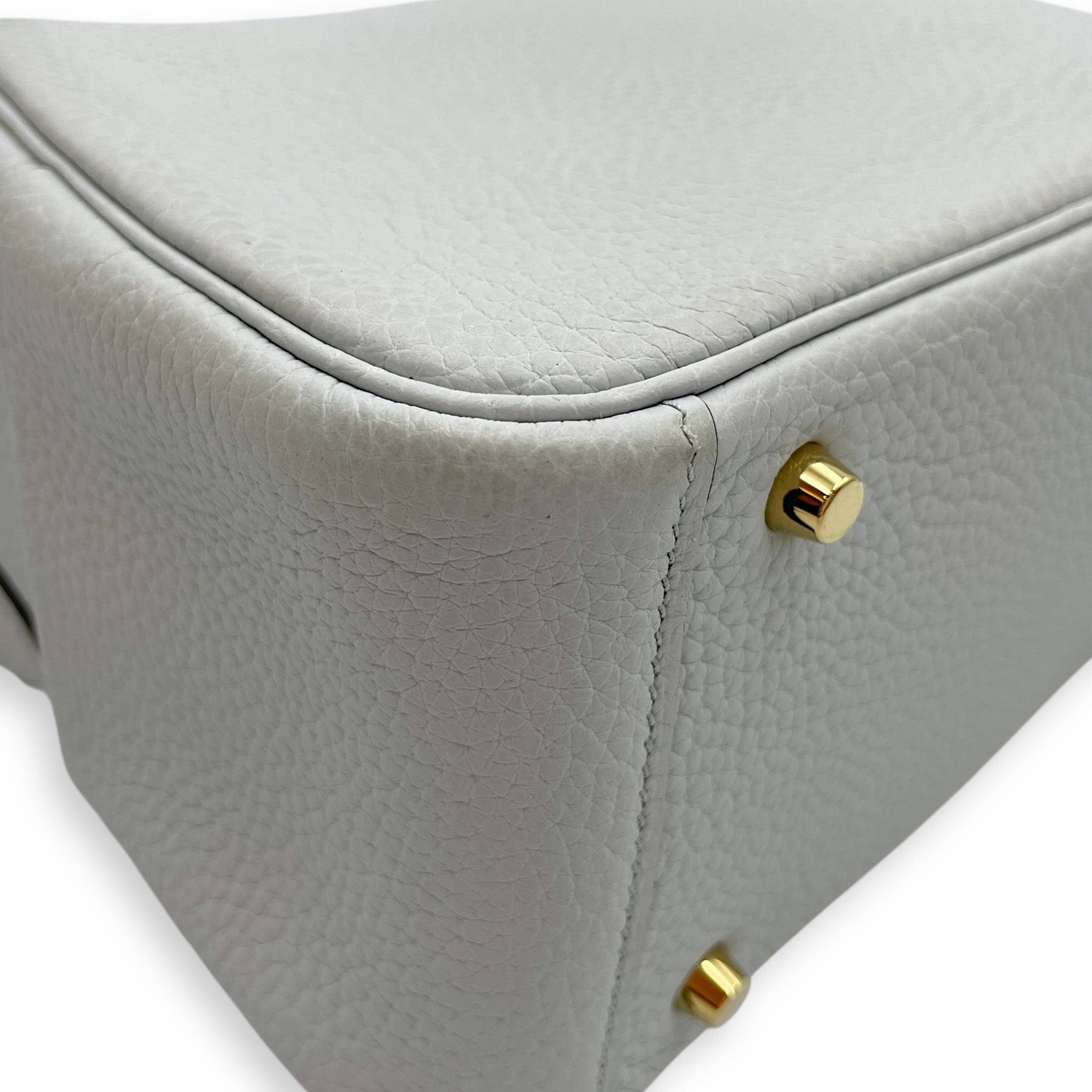 Lindy Mini Blue Pale in Clemence, Gold hardware