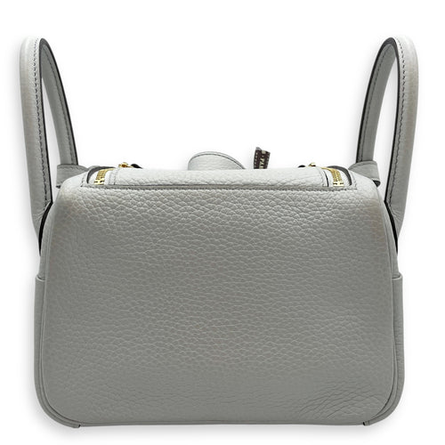 Lindy Mini Blue Pale in Clemence, Gold hardware