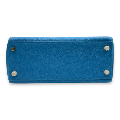 Kelly 28 Blue Zanzibar in Togo Gold hardware