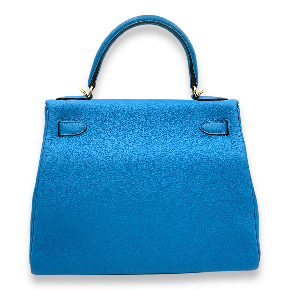 Kelly 28 Blue Zanzibar in Togo Gold hardware