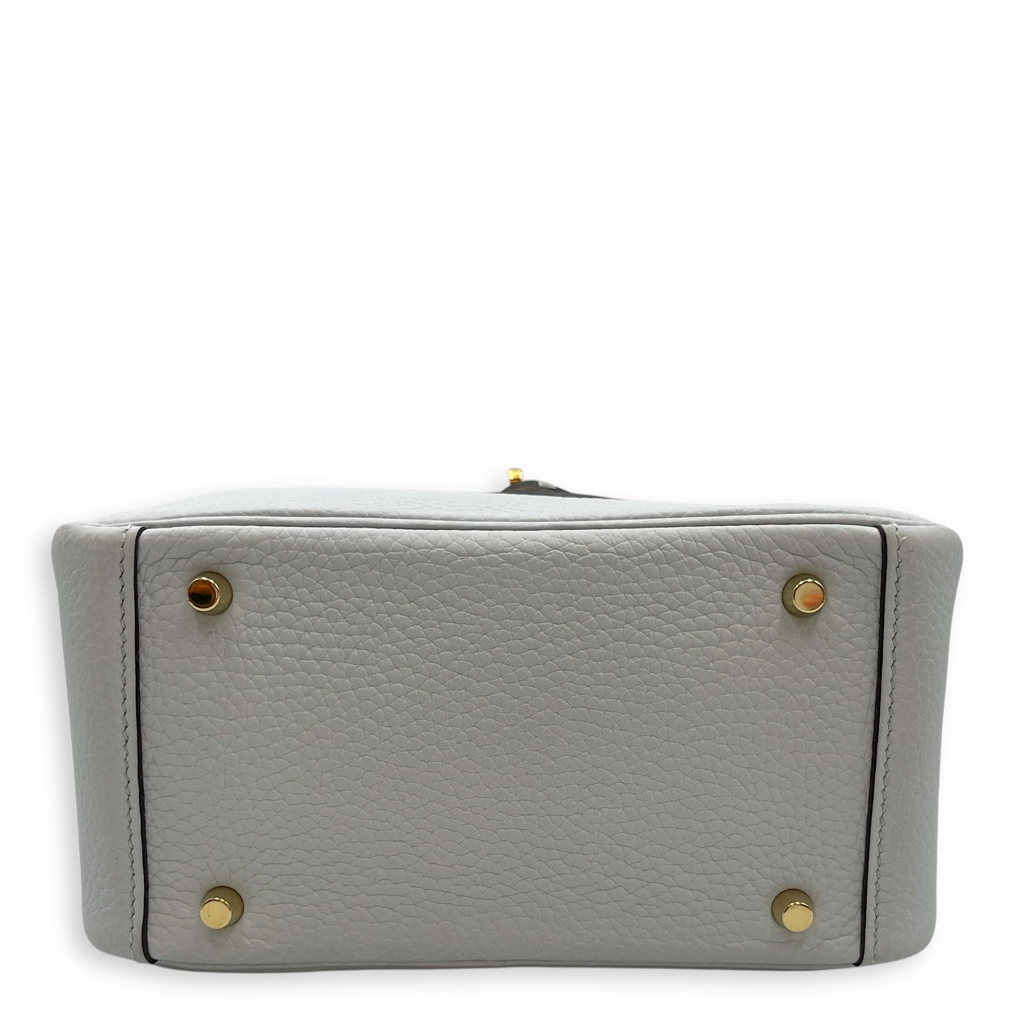 Lindy Mini Blue Pale in Clemence, Gold hardware