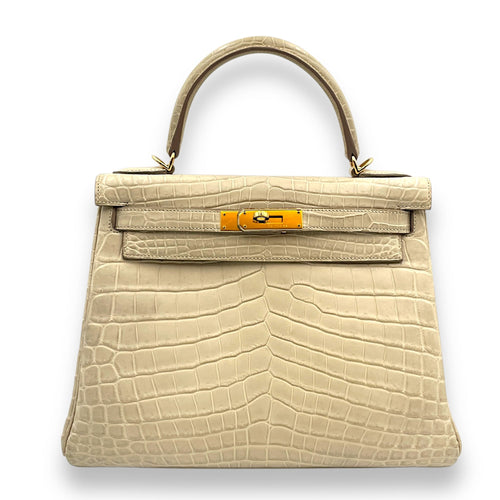 Kelly 28 Beton in Matte Niloticus Gold hardware