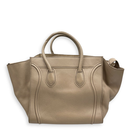 Phantom Medium Beige Top Handle Bag in Calfskin, Gold hardware