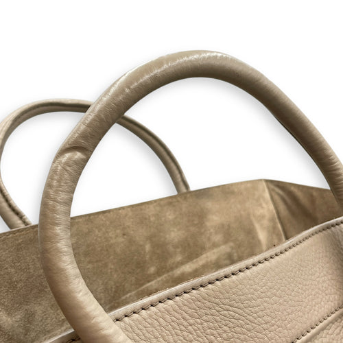 Phantom Medium Beige Top Handle Bag in Calfskin, Gold hardware