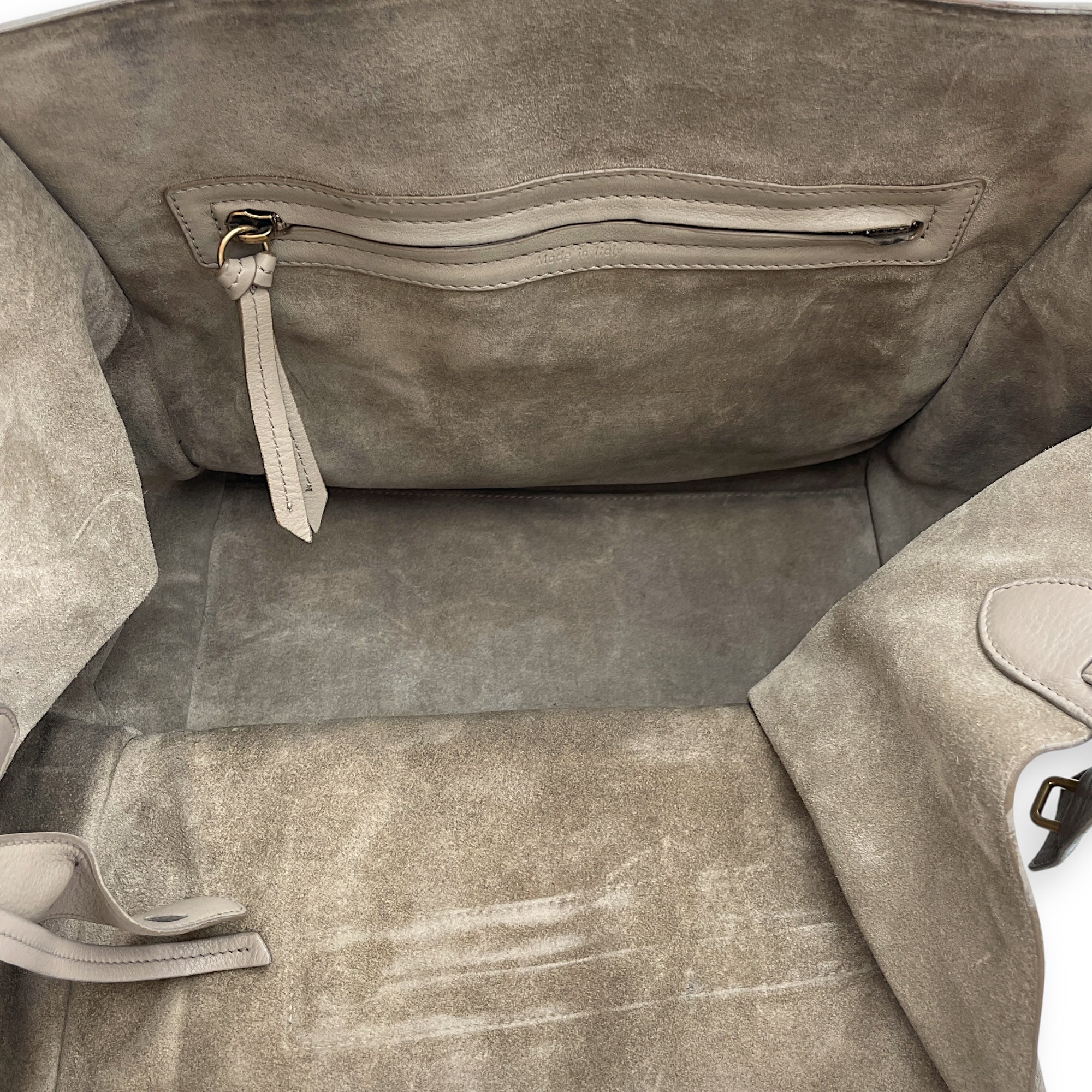 Phantom Medium Beige Top Handle Bag in Calfskin, Gold hardware