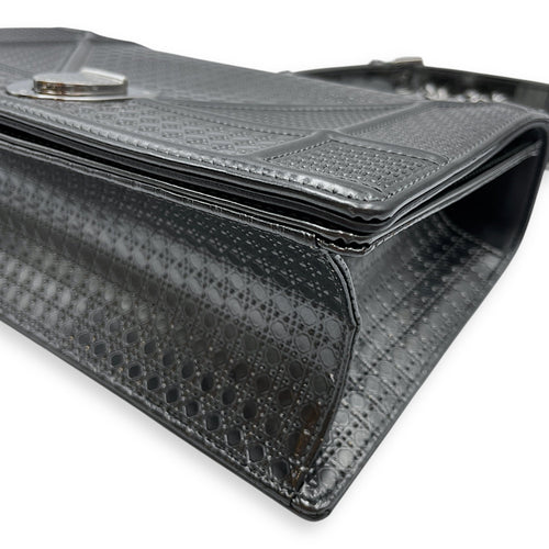 Diorama Medium Metallic Grey Shoulder Bag in Patent Leather Silver hardware CL2508-14740 8