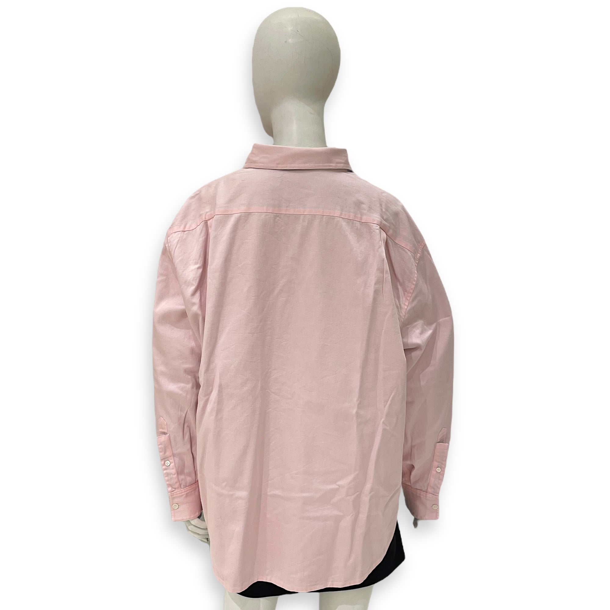 Oversized cotton shirt 39 Pink/Blue Ready-To-Wear, Enamel hardware