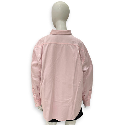Oversized cotton shirt 39 Pink/Blue Ready-To-Wear, Enamel hardware