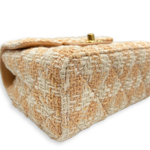 Quilted Tweed Crush  Mini Multi-Color  Flap Bag Gold hardware CL2508-14742 6