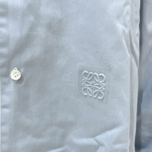 Oversized cotton shirt 39 Pink/Blue Ready-To-Wear, Enamel hardware