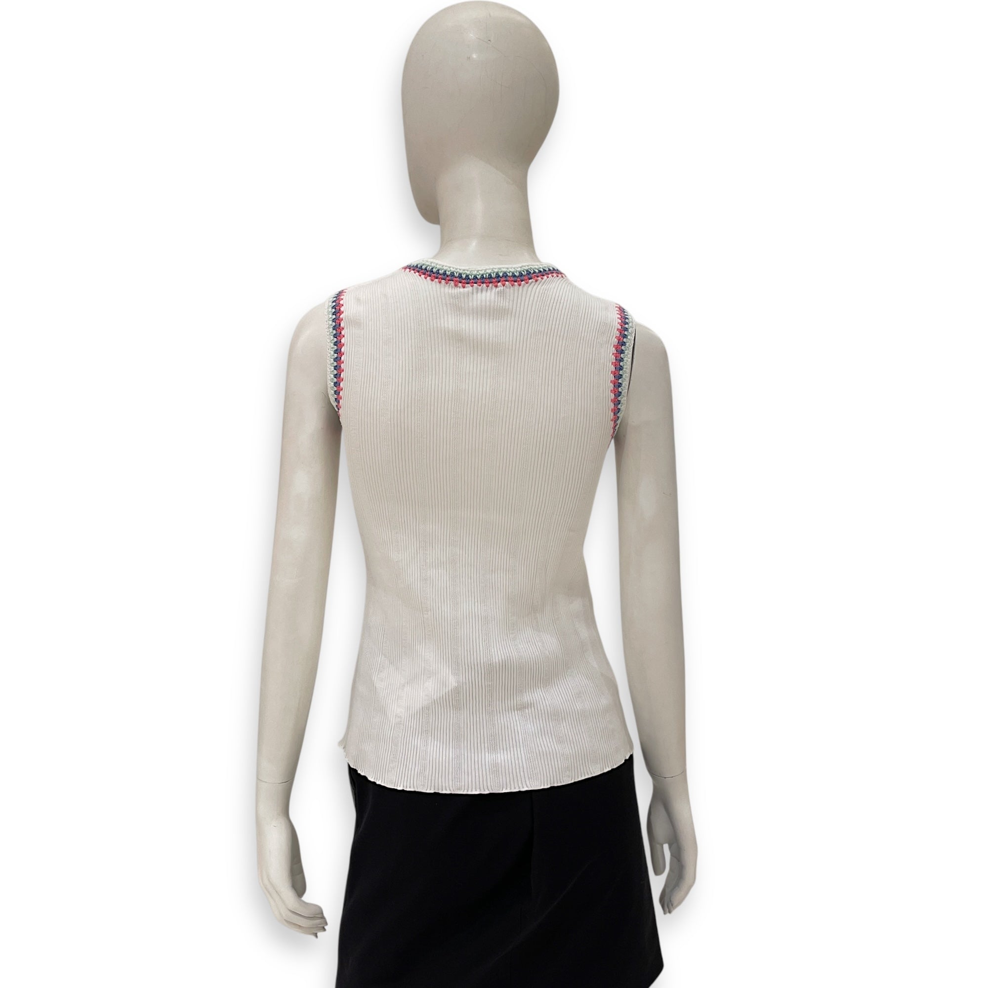 Cambon Top White Ready-To-Wear, Silver hardware