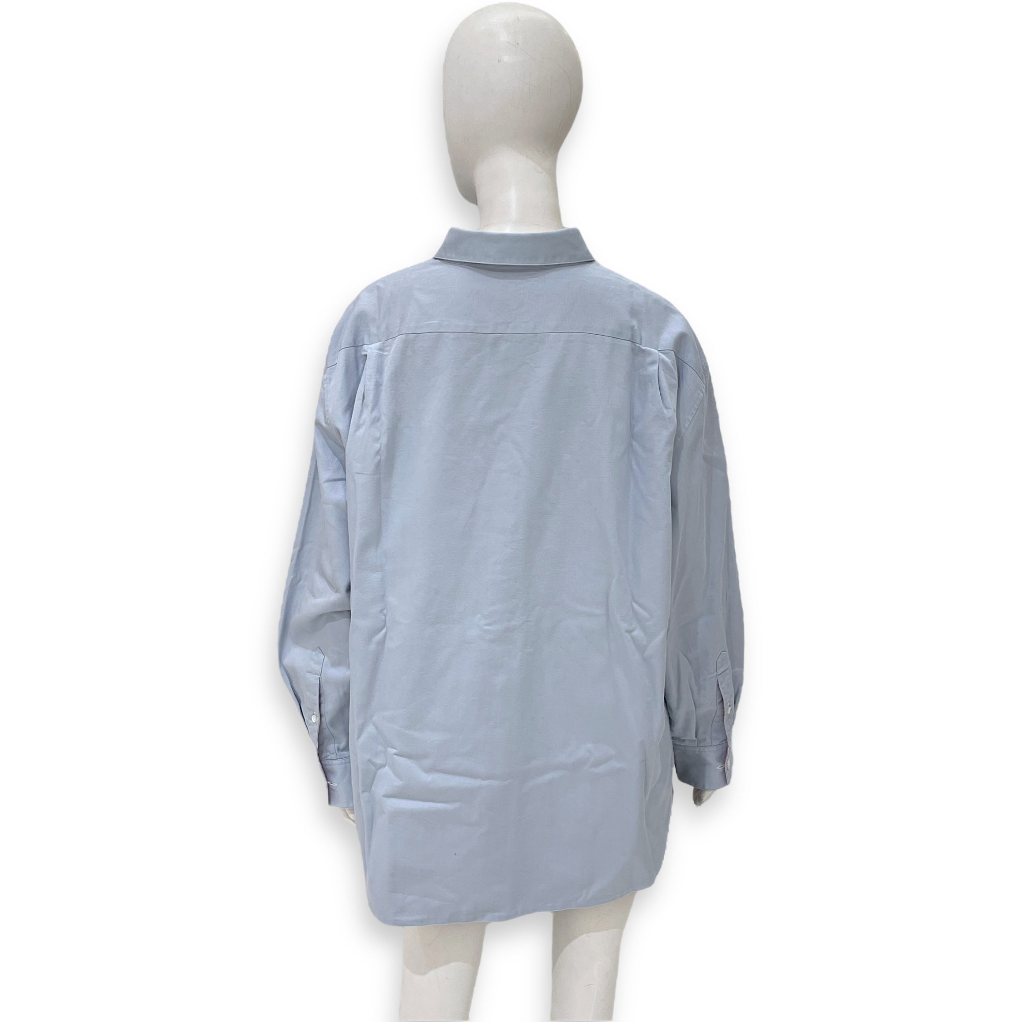 Oversized cotton shirt 39 Pink/Blue Ready-To-Wear, Enamel hardware