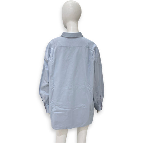 Oversized cotton shirt 39 Pink/Blue Ready-To-Wear, Enamel hardware