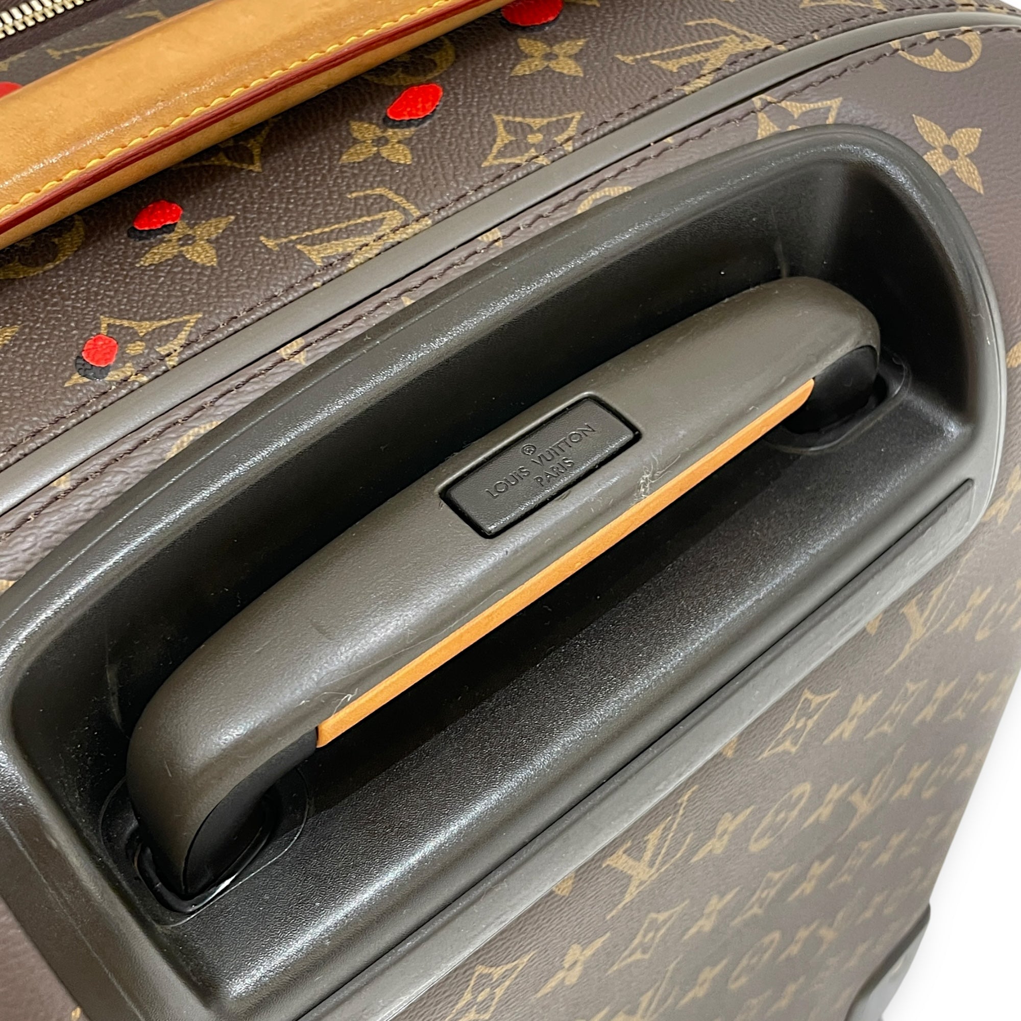 Monogram Jungle Dots Brown Luggage in Canvas, Gold hardware