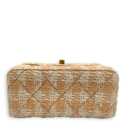 Quilted Tweed Crush  Mini Multi-Color  Flap Bag Gold hardware CL2508-14742 4