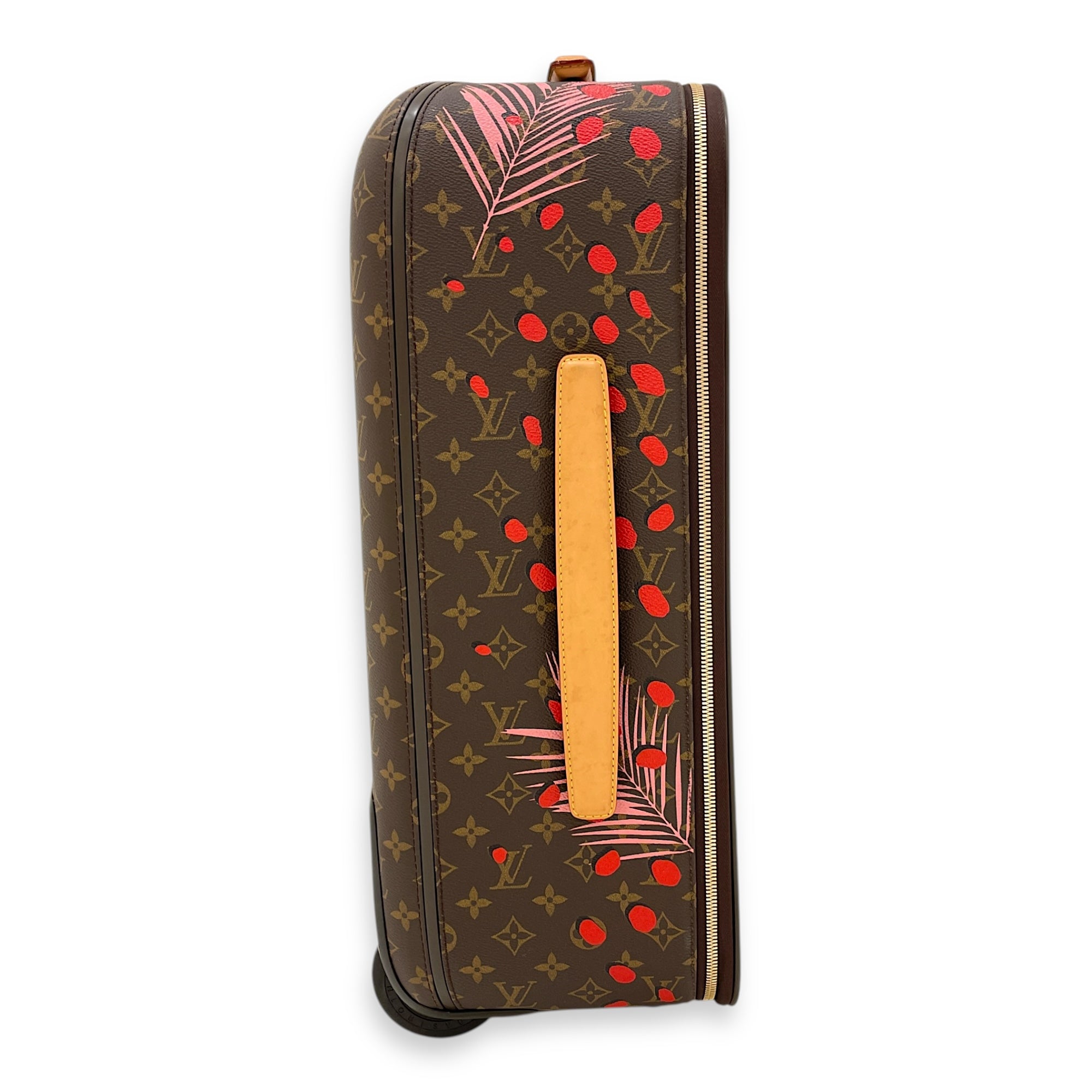 Monogram Jungle Dots Brown Luggage in Canvas, Gold hardware