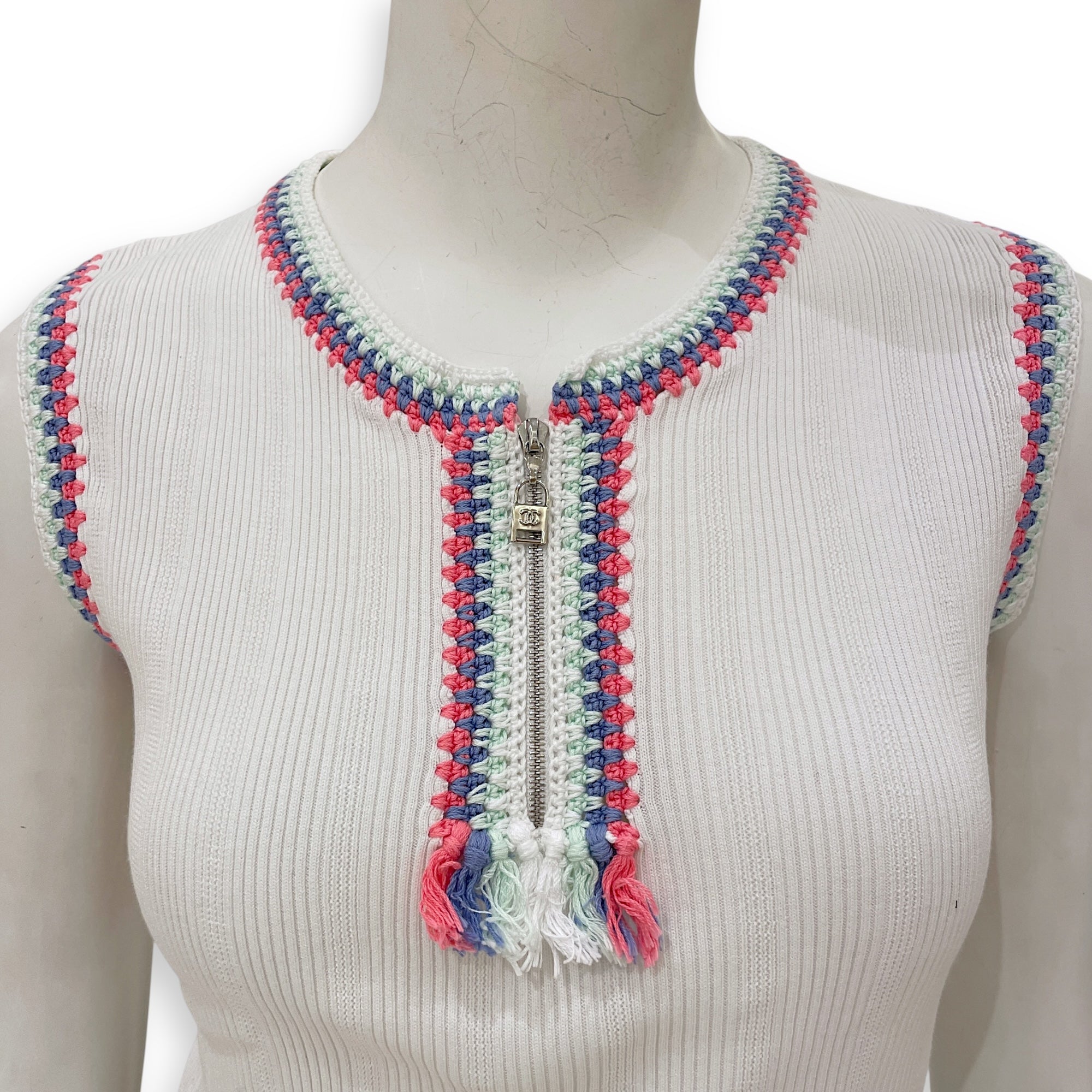 Cambon Top White Ready-To-Wear, Silver hardware