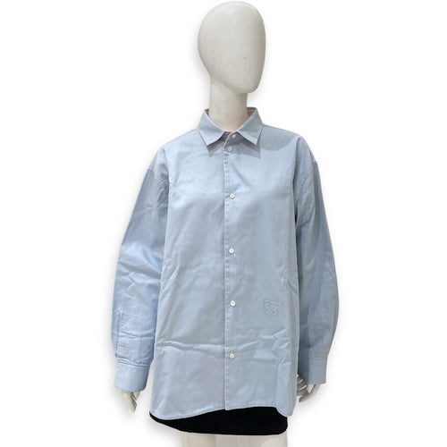Oversized cotton shirt 39 Pink/Blue Ready-To-Wear, Enamel hardware