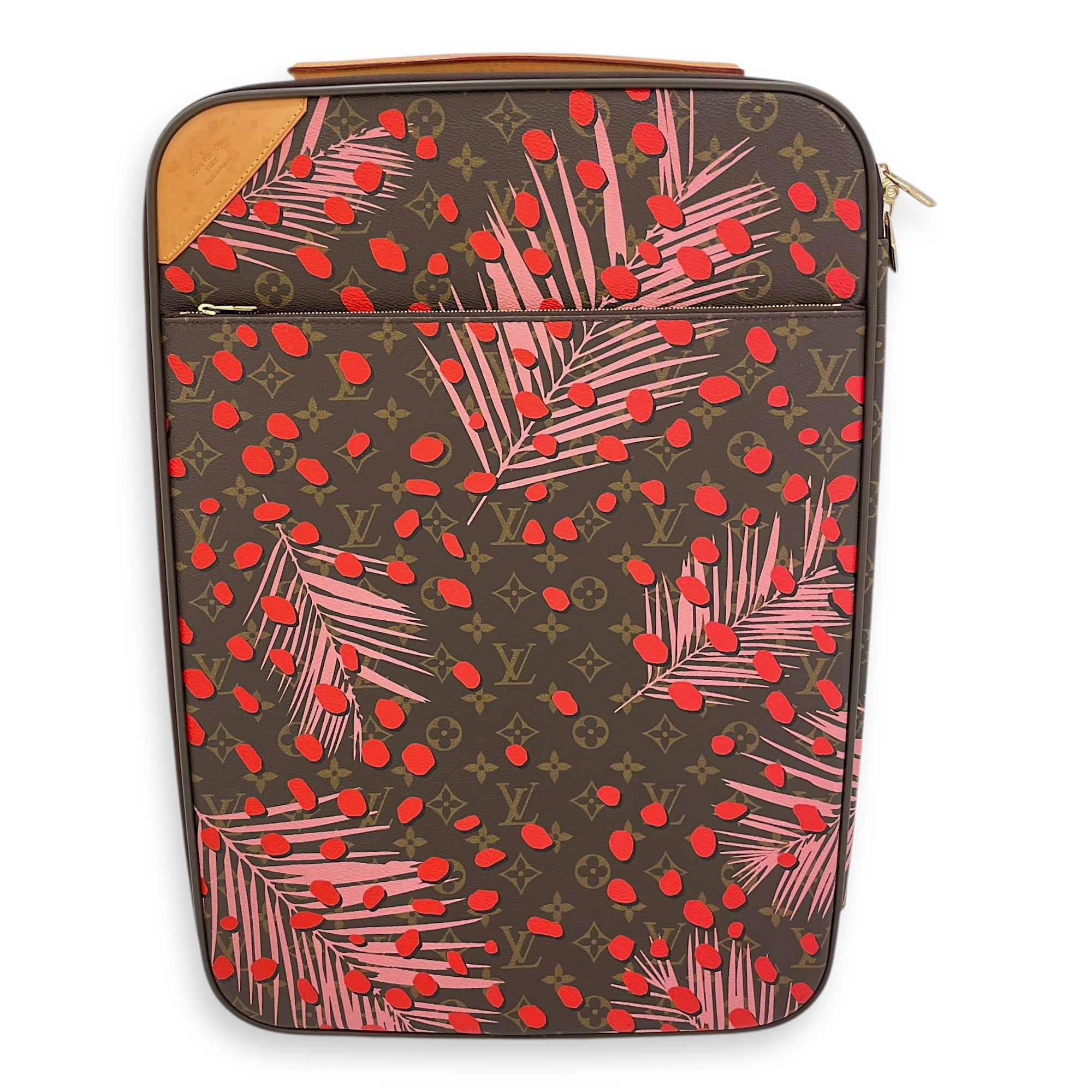 Monogram Jungle Dots Brown Luggage in Canvas, Gold hardware