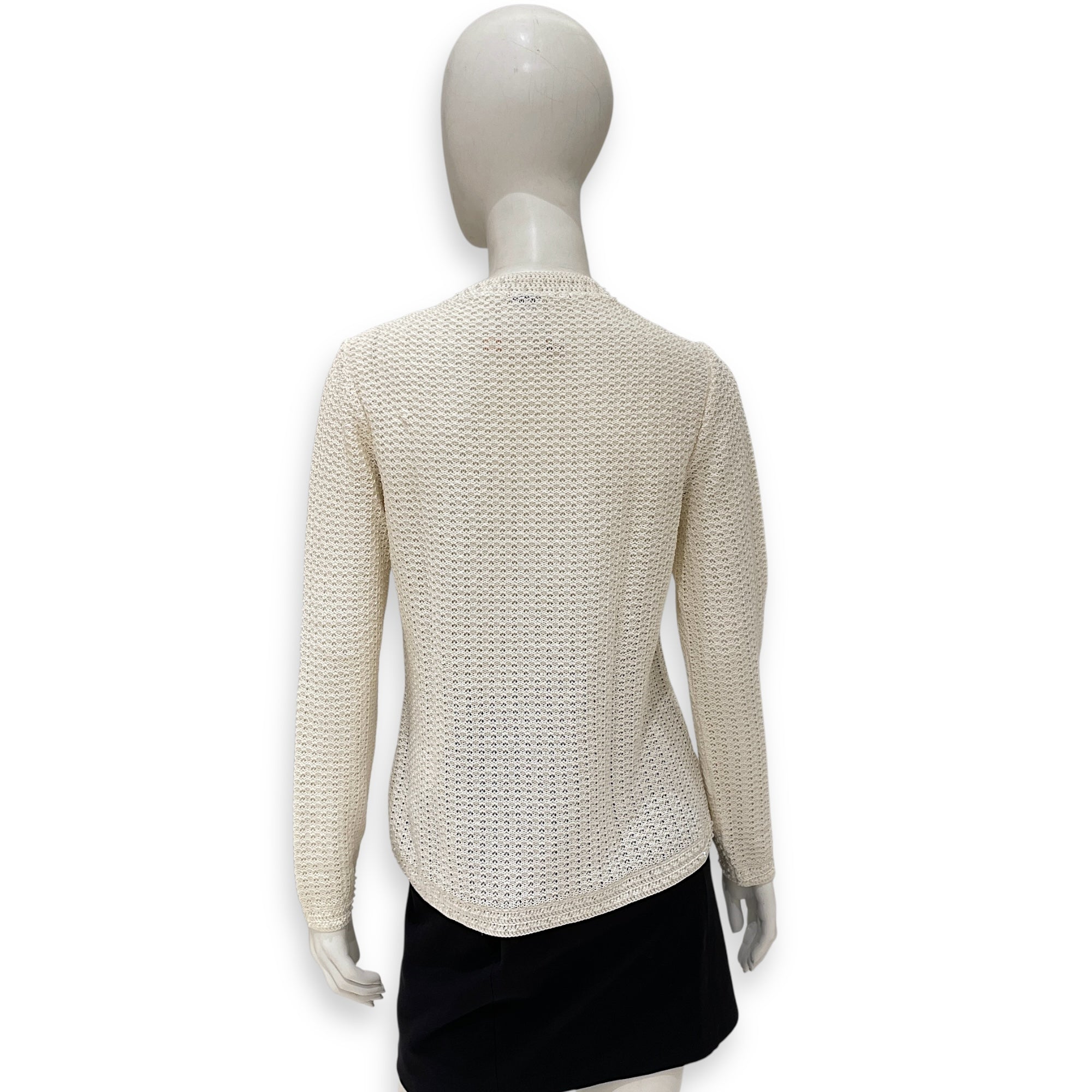 Cotton cardigan White Ready-To-Wear, Enamel hardware