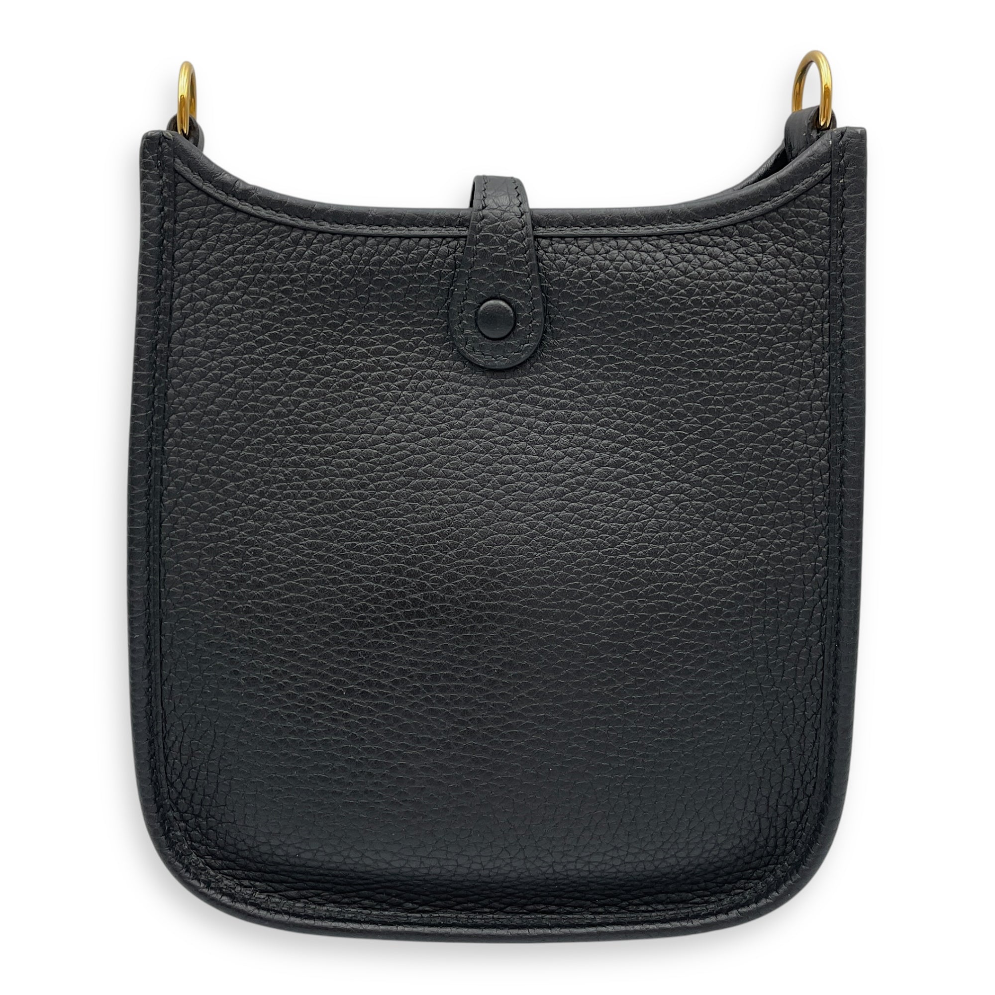 Evelyne Mini Black in Clemence, Gold hardware