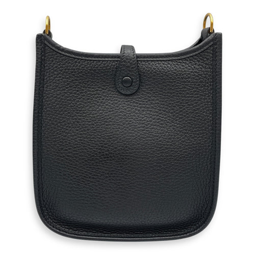 Evelyne Mini Black in Clemence, Gold hardware